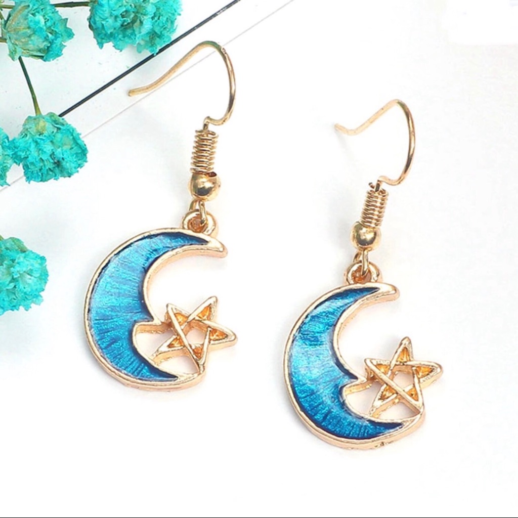 New Moon Star Earring